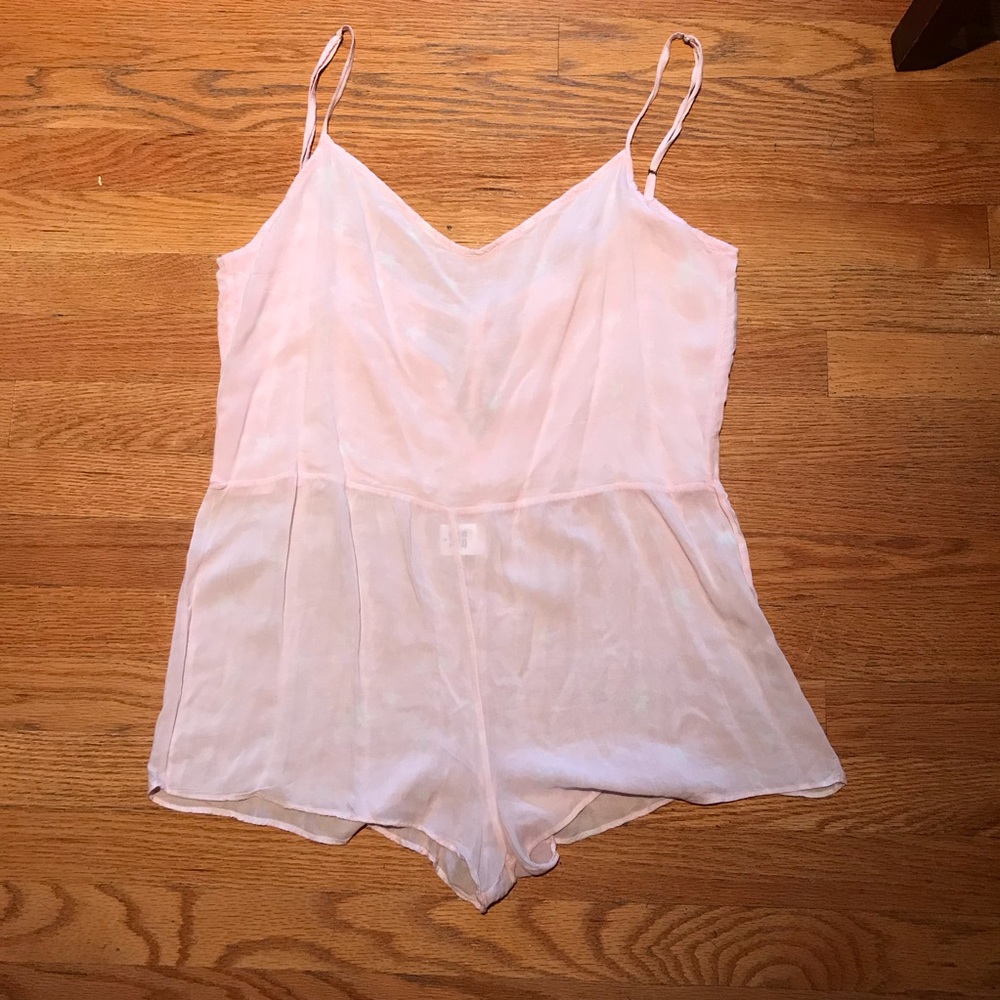 Wildfox Pink Star Swim Coverup Romper